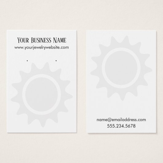 Cartes d'affichage simples des détenteurs de vêtem (Devant & derrière)