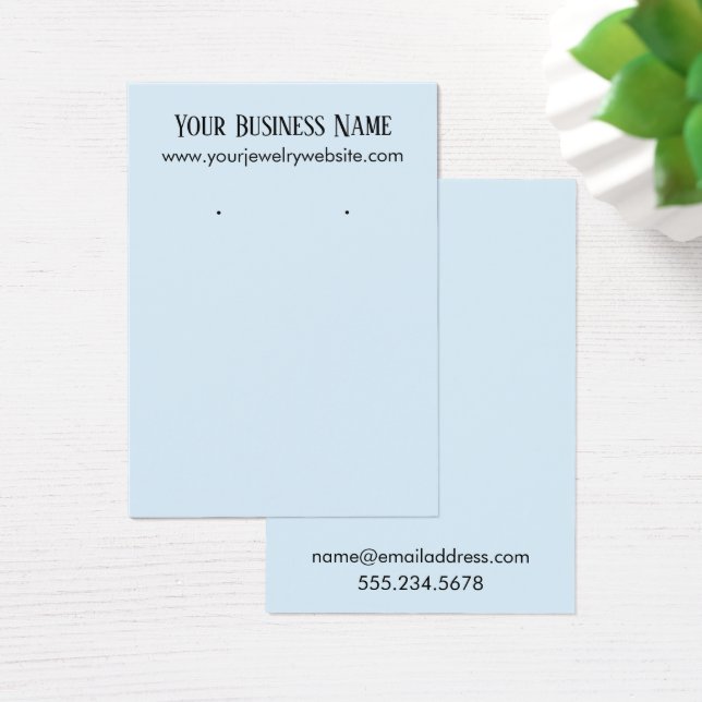 Cartes d'affichage simples en bleu clair (Bureau)