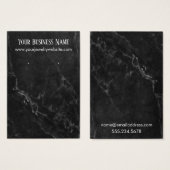 Cartes d'affichage simples en marbre noir (Devant & derrière)