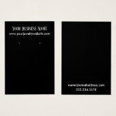 Cartes d'affichage simples et minimes pour le supp (Devant & derrière)