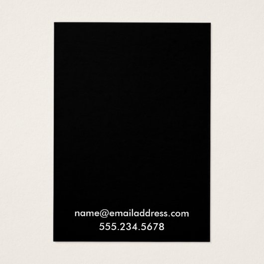 Cartes d'affichage simples et minimes pour le supp (Dos)