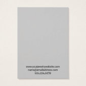 Cartes d'affichage simples minimes de collier gris (Dos)