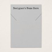Cartes d'affichage simples minimes de collier gris (Devant)