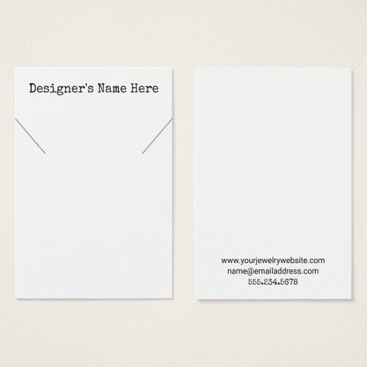 Cartes d'affichage simples minimes des détenteurs (Devant & derrière)