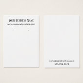 Cartes d'affichage simples minimes pour le support (Devant & derrière)