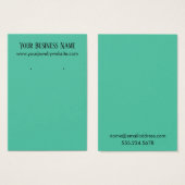 Cartes d'affichage simples Porte-oreilles vert Bis (Devant & derrière)