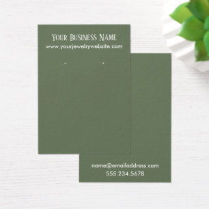 Cartes d'affichage simples Porte-oreilles vert oli