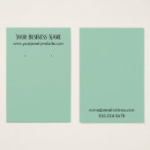 Cartes d'affichage simples vert clair (Devant & derrière)