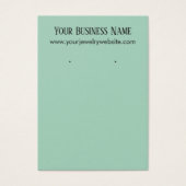 Cartes d'affichage simples vert clair (Devant)