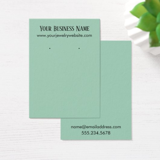 Cartes d'affichage simples vert clair (Bureau)