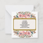 Cartes d'affirmation quotidienne florales (Devant)