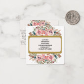 Cartes d'affirmation quotidienne florales (Devant/Arrière en situation)