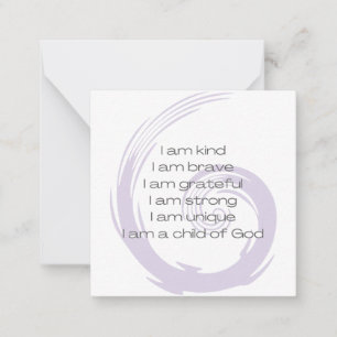 Cartes d'affirmation quotidiennes à la lavande pou