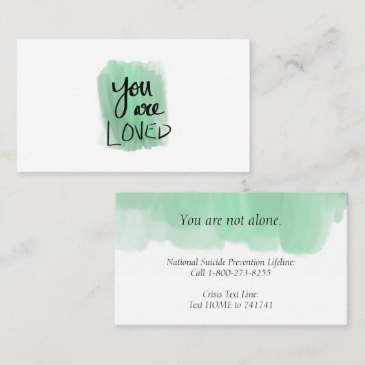 cartes d'aide de crise (Devant / Derrière)