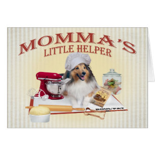 Cartes d'aide de Sheltie Momma