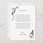 Cartes d'aide-mémoire pour les rubans et champagne (Dos)