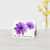 Cartes Daisy Card Pink Flowers Custom Daisy Cartes (Fleur jaune)
