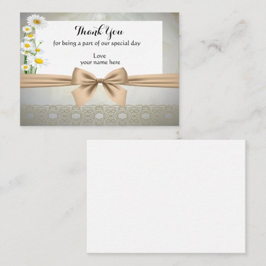 Cartes Daisy Merci (Devant / Derrière)