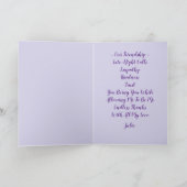 Cartes D'Amitié Des Coeurs Ou D'Amour Violet (Intérieur)