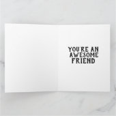 CARTES D'AMITIÉ FILLE AUX CHEVEUX COURTS ANDROGYNE (Intérieur)