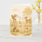 Cartes d'amitié Petites Étoiles  (Fleur jaune)