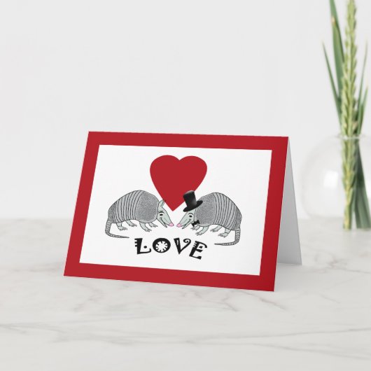 Cartes d'amour Coeur Armadillo (Devant)