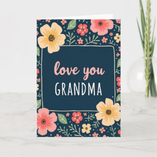 Cartes d'amour des grands-mères botaniques