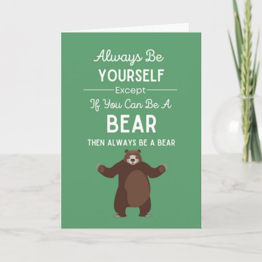 Cartes d'amour pour les ours mignons Humour Faune  (Devant)