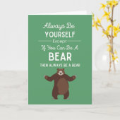 Cartes d'amour pour les ours mignons Humour Faune  (Fleur jaune)