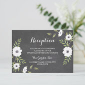 Cartes d'anémones peintes sur tableau noir - Carte (Debout devant)