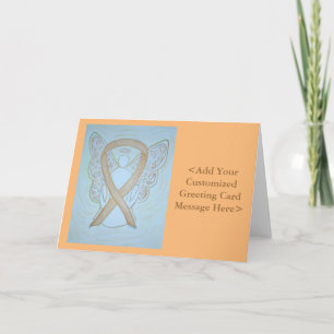 Cartes d'angle Pastel Gold Awareness Ribbon