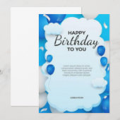 Cartes d'anniversaire (Devant / Derrière)