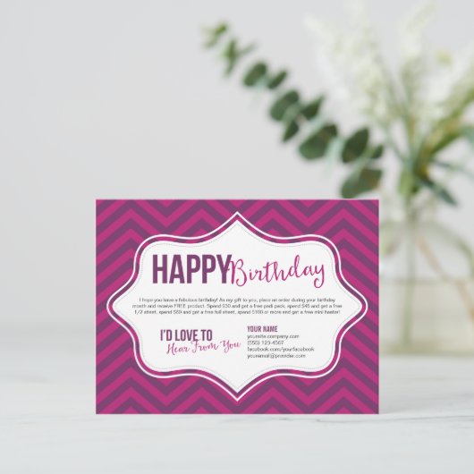 Cartes d'anniversaire (Debout devant)