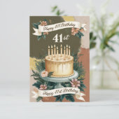 Cartes d'anniversaire 41 ans (Debout devant)