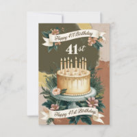 Cartes d'anniversaire 41 ans