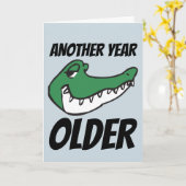 CARTES D'ANNIVERSAIRE ALLIGATOR FUNNY CROCODILE (Fleur jaune)