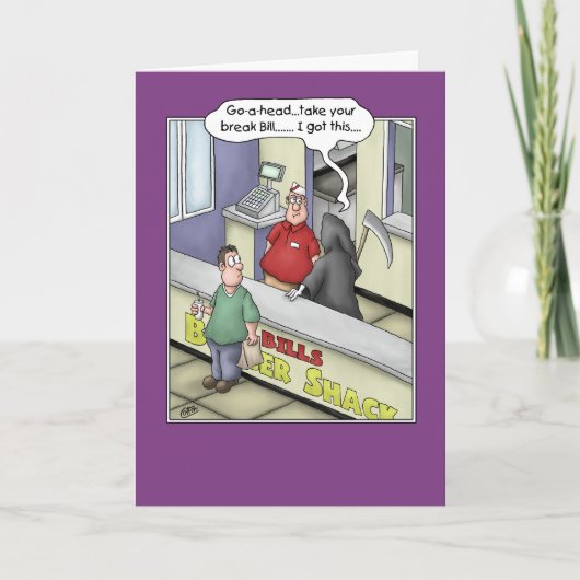 Cartes d'anniversaire amusantes : Burger Bash (Devant)
