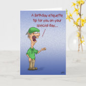 Cartes d'anniversaire amusantes : Etiquette d'anni (Fleur jaune)