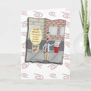 Cartes d'anniversaire amusantes : Fontaine de la j