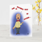 Cartes d'anniversaire amusantes : l'âge est Nature (Fleur jaune)