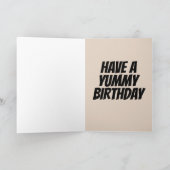 CARTES D'ANNIVERSAIRE AMUSANTES MANGER GÂTEAU (Intérieur)