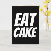 CARTES D'ANNIVERSAIRE AMUSANTES MANGER GÂTEAU (Fleur jaune)