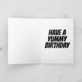 CARTES D'ANNIVERSAIRE AMUSANTES MANGER GÂTEAU (Intérieur)