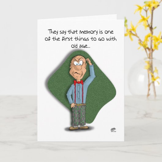 Cartes d'anniversaire amusantes : Mémoire (Fleur jaune)