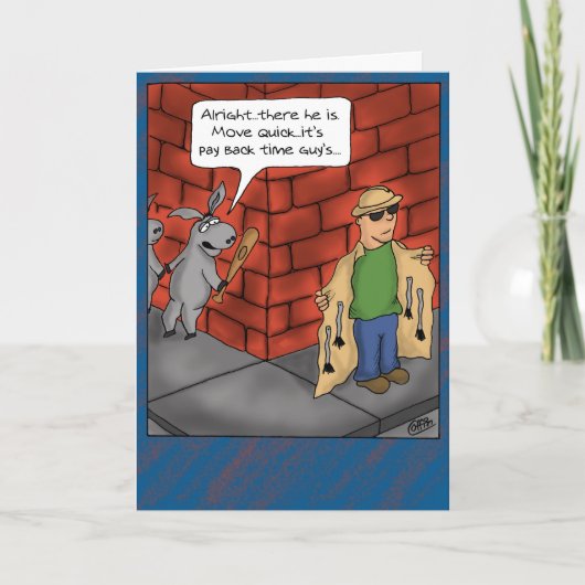 Cartes d'anniversaire amusantes : Queue d'annivers (Devant)