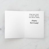 Cartes d'anniversaire amusantes : Queue d'annivers (Intérieur)