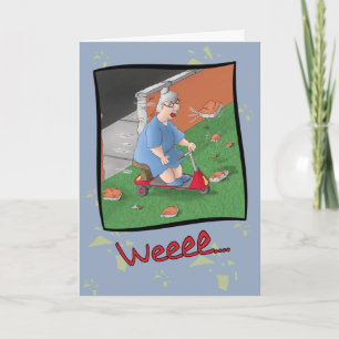 Cartes d'anniversaire amusantes : Scooter Fun