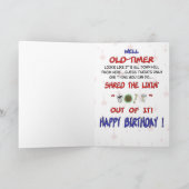 Cartes d'anniversaire amusantes : tout est en bas  (Intérieur)