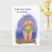 Cartes d'anniversaire amusantes : Un chaud à un au (Fleur jaune)