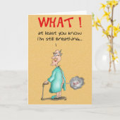 Cartes d'anniversaire amusantes : Vieux panier (Fleur jaune)